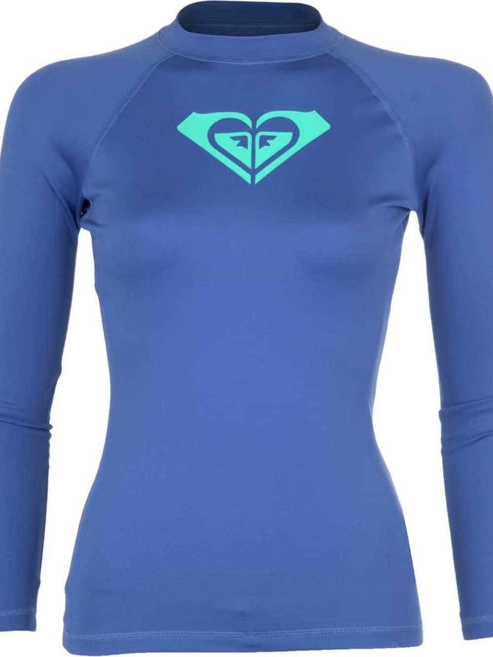 Roxy Girls Blue Long Sleeve Rash Guard UV Swim Top Surf Fishing Boat Hawaii M